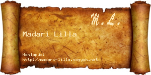 Madari Lilla névjegykártya